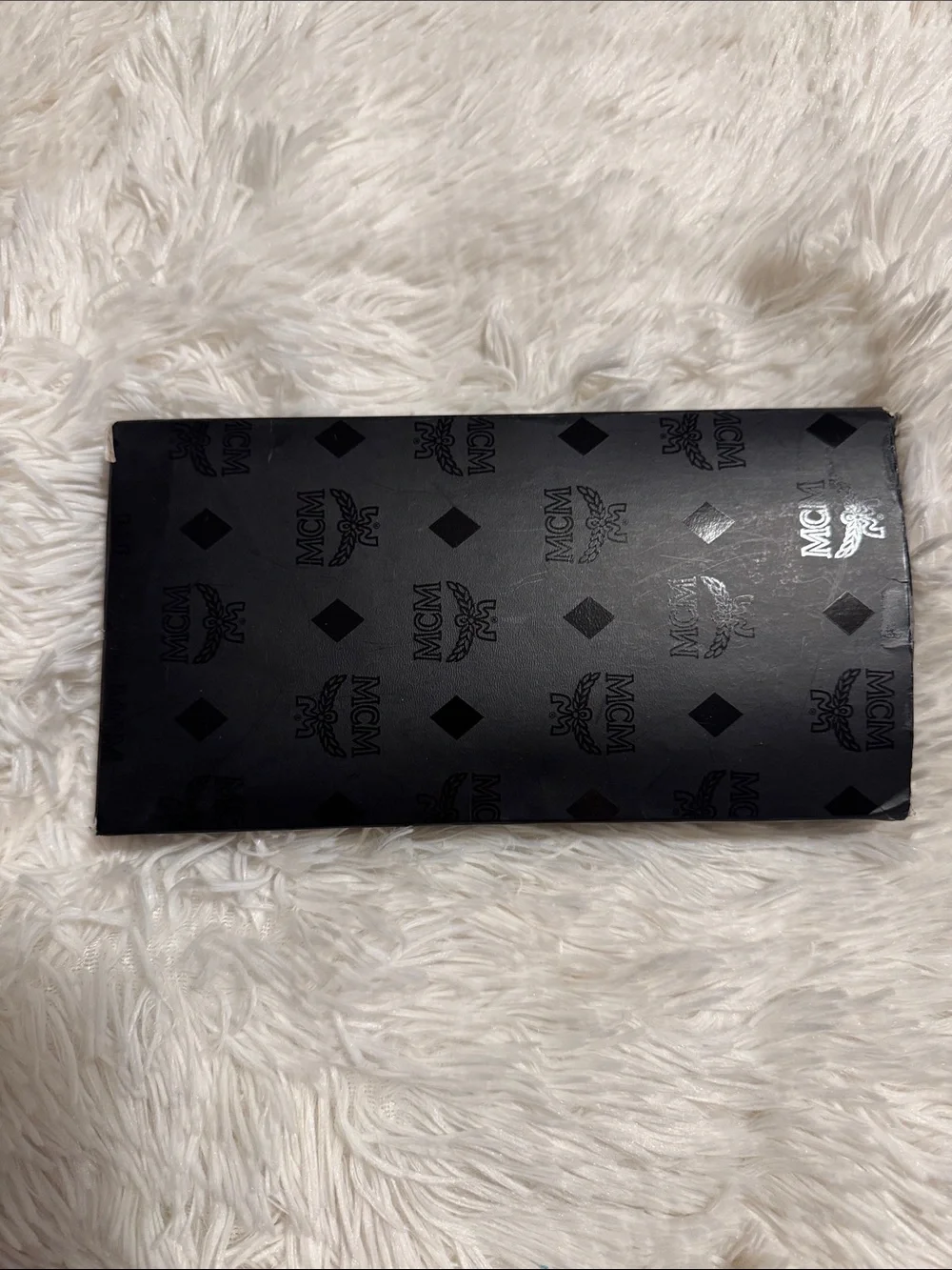 MCM Beige Monogram Long Trifold Wallet with Pink Trim and Gold Accents NWT